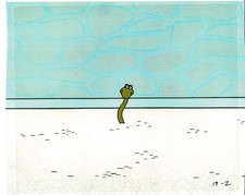 Sesame Street Cel n Drawing Detective Snake Production Cartoon Ivanick 1989 A-10 picture