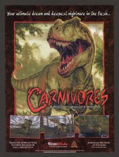 Carnivores PC Game 1998 Vintage Big Box Promotional Ad Art Print Poster - Glossy picture