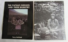 2 Papago & Northwest Coast West Indian Arts Crafts Baskets Reference Guide Books picture