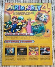 Mario Party 4 Nintendo Print Ad Poster Art 8”x 10.5” picture