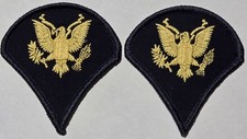 Pair of US ARMY SPECIALIST E-4 SPC SPC4 RANK PATCH ENLISTED DIRTY BIRD UNIFORM picture