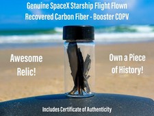 SpaceX Starship Flight Flown Carbon Fiber Fragments COPV Custom Display Glass picture