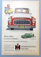 8x12 Original 1960 International Pickup Ad MORE MILES IN FRONT OF THEM picture