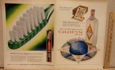 VTG Magazine Ad for Gilbey's Gin, Mobil Oil, Wilson Ham & Dr. West's Toothbrush picture