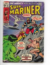 Sub-Mariner 35 1971 Marvel Comics VG- 3.5 Silver Surfer Hulk Iron Man Thor picture