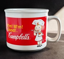 Vintage Campbells Soup Mug Kid Chefs Eating Carrying Utensils Good Condition picture