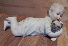 Antique German  Piano Baby With Pug Puppy,  LARGE 11