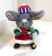 GEMMY Holiday Pals Plush Dancing Christmas Mouse w/ Lights & Music 2003 Video 8” picture