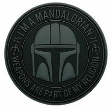 Mandalorian Weapons are A Part of My Religion Patch [3.0 inch-PVC Rubber -MB15] picture