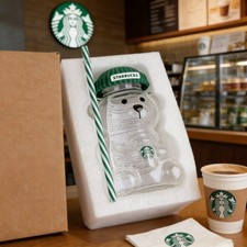 Original Starbucks Bearista Limited Edition Bear Glass Cold Cup picture