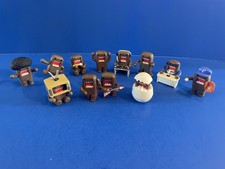 Domo Kun Lot of 12 PVC Plastic 2008 Mini Figurines: Cracked Egg, Afro, TV + More picture