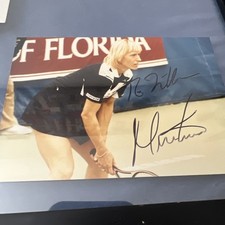 Martina Navratilova Signed 1985 Virginia Slims Florida Framed Display Ticket Pho picture