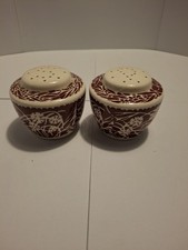 Vintage Vernon Kilns Hawaiian Flowers Salt & Pepper Shakers No Chips Beauties picture