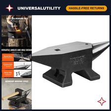 22Lbs Cast Steel Anvil - High Hardness Blacksmith Tool, Round & Square Holes, St picture