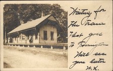 Cornwall Connecticut CT Train Station Depot c1905 Real Photo Vintage Postcard picture