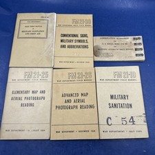 Vintage WWII Era War Department Field Manual Booklet Lot Paper Ephemera picture