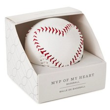 Hallmark MVP OF MY HEART, Red Stitched BASEBALL, Valentines Day Gift picture