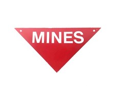 Aluminum Military warning Sign, 