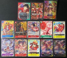 One Piece TCG - 13x Monkey.D.Luffy Promo Card Collection OP13-001, P-159, P-043+ picture