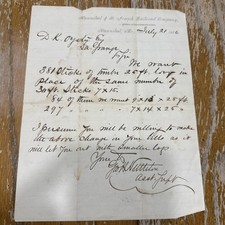 Hannibal St Joseph Railroad Co Letter 1866 MO Sign Geo H Nettleton Civil War picture