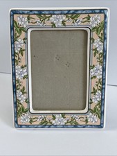 Vintage Terragrafics Ceramic Picture Frame Floral Flower Cottagecore 90's Decor picture