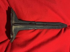  Cast Iron Cobblers Shoe Last Stand  12” Tall Pointed Last Holder picture