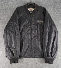 Harley-Davidson An American Legend Black Nylon Bomber Jacket Men’s 2XL... picture