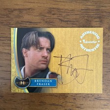 2001 Inkworks Brendan Fraser A1 The mummy Returns Autograph Rare On Card Auto picture