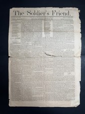 The Soldier's Friend Weekly Newspaper Original Civil War Issue Jan 30 1869 picture