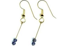 Antique Iolite+14ktGF Hooks: Sacred to Medieval Mother Goddess Shamanic Prophecy picture