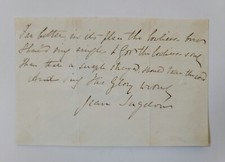 1800s Jean Ingelow Hand Written Poem English Poet Novelist Signature picture