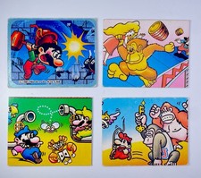 1985 Nintendo Famicom Vintage Menko Card 4pc Set Mario Bros Donkey Kong Jr AMADA picture