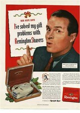 1948 REMINGTON Contour Electric Shaver BOB HOPE Vintage Print Ad picture