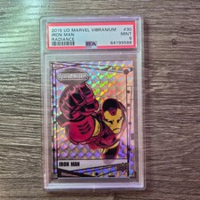 2015 Upper Deck Marvel Vibranium Radiance - Iron Man /50 - PSA 9 - Read picture