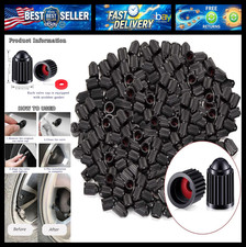 1000Pcs Tire Valve Stem Caps Z-oneMart Plastic Black Tire Valve Cap for car picture