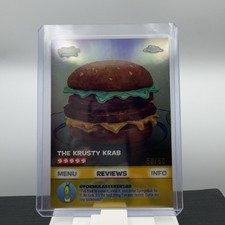 2025 Topps Chrome SpongeBob Krabby Patty Kelp Reviews Gold Refractor  50/50 picture