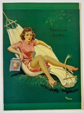 Vintage 1941 Art Frahm Pin Up Lithograph, 