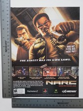 Narc Xbox Playstation Original Print Ad / Poster Game Gift Art picture