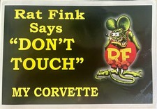 CORVETTE RAT FINK  RAT ROD HOT ROD BIKER MOTORCYCLES TOOLS GUNS STICKER 4in. picture