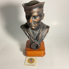 AMERICAN HEROS VANMARK SAILOR BRONZE FIGURE MUSIC BOX  picture