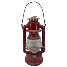 Antique Van Camp Supreme No. 6 Hurricane Lantern Red Glass Collectible Decorativ picture