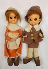VINTAGE 60's RICE BAYERSDORFER PILGRIM THANKSGIVING DOLLS 6