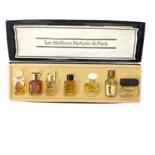 Vtg Les Meilleurs Parfums de Paris Boxed Set Assorted 0.49 fl. oz. 7 Miniatures picture