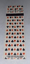 Vintage Matchbook Cover Matchcover White Hearts Spades Clubs Diamonds picture