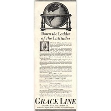 1931 Grace Line Panama-Mail Steamship Co Ad Ladder of Latitudes ~4.75x12 FL5-1 picture