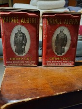 2 Vtg Prince Albert Tobacco Pocket Tins Empty picture