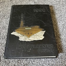 Rare Find 1958 US Navy Mediterranean Cruise Book Vintage picture
