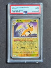 PSA 9 RAICHU 026/165 - S&V 151 MEW EN REVERSE HOLO RARE ENGLISH - MINT picture