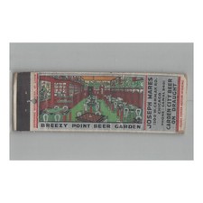 1920s-1930s Matchbook Cover Joseph Mares Breezy Point Beer Garden Chicago IL #2 picture
