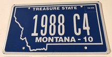 1988 C4 Vanity License Plate Corvette 1984 1985 1986 1987 1988 1989 1990 1991 picture